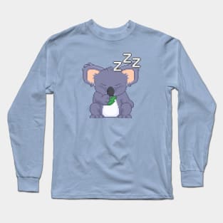 Pixel Art Sleepy Koala Long Sleeve T-Shirt